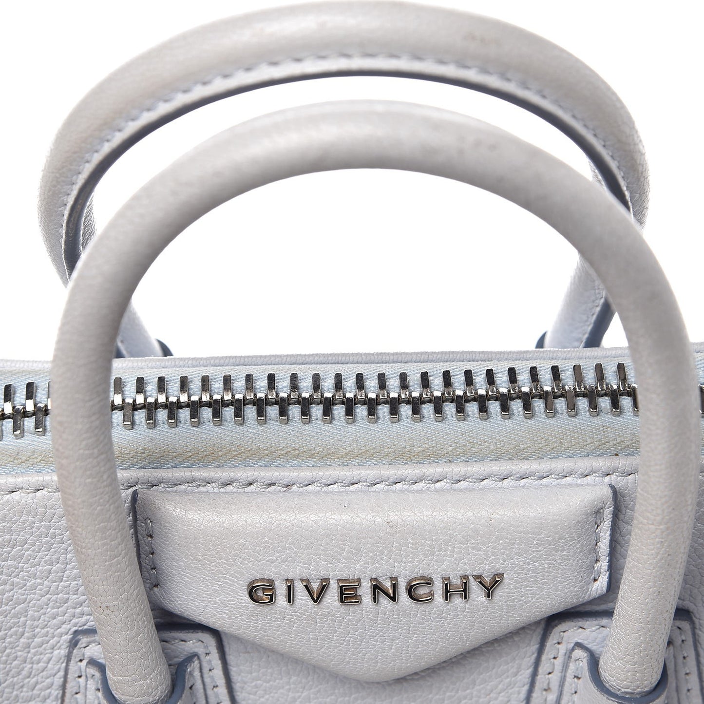 Sugar Goatskin Mini Antigona Light Blue