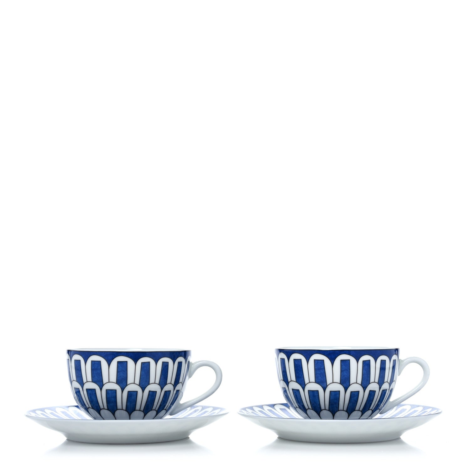 Hermes Porcelain Bleus d'Ailleurs Tea Cup And Saucer Set Of 2 1 of 10
