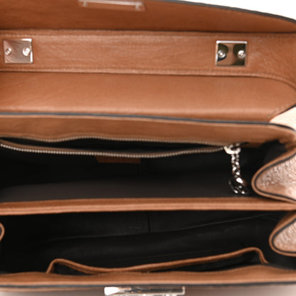 Gucci Ostrich Bamboo Medium Lady Lock Top Handle Bag Tan 5 of 12