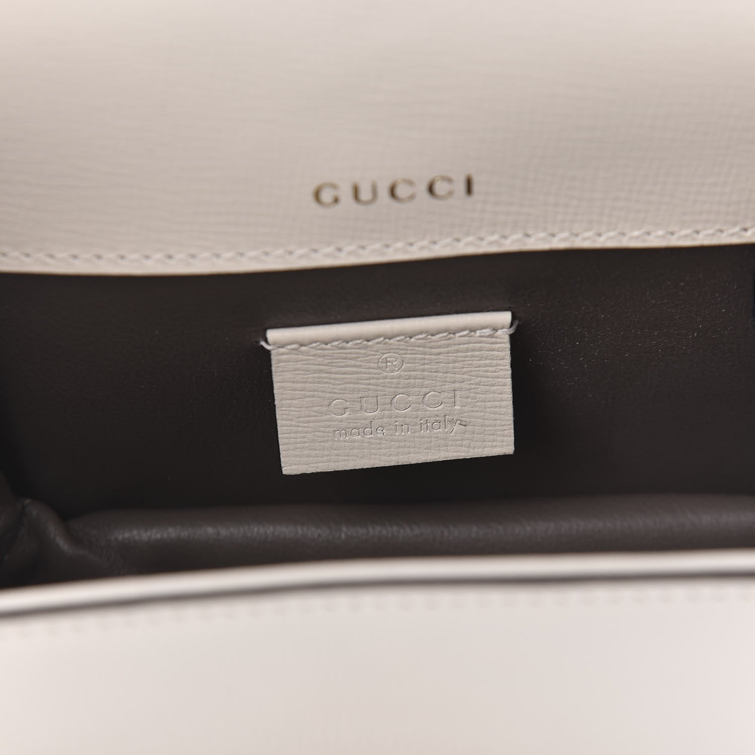 Gucci Azalea Calfskin Mini Sylvie 1969 Flap Messenger Bag Mystic White 8 of 10