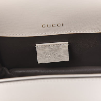 Gucci Azalea Calfskin Mini Sylvie 1969 Flap Messenger Bag Mystic White 8 of 10
