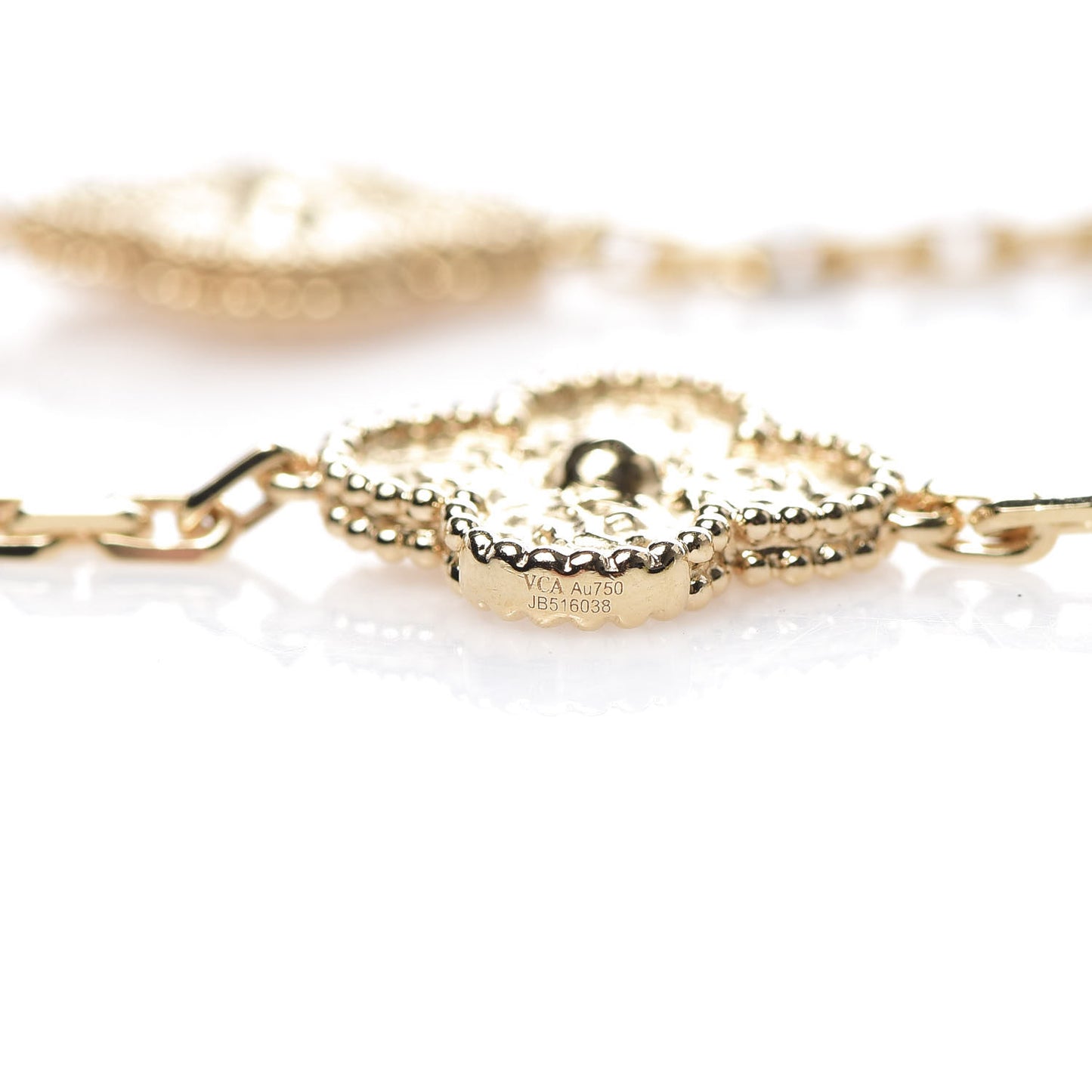 18K Yellow Gold 5 Motifs Vintage Alhambra Bracelet
