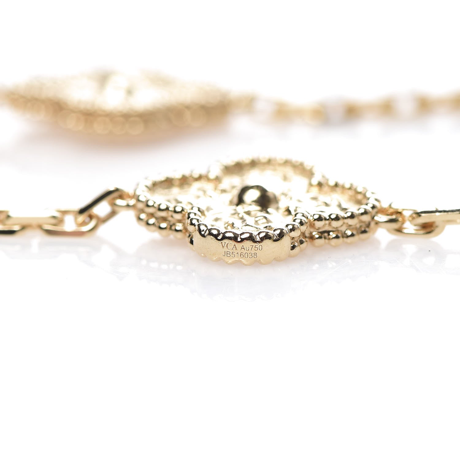 Van Cleef & Arpels 18K Yellow Gold 5 Motifs Vintage Alhambra Bracelet 5 of 6