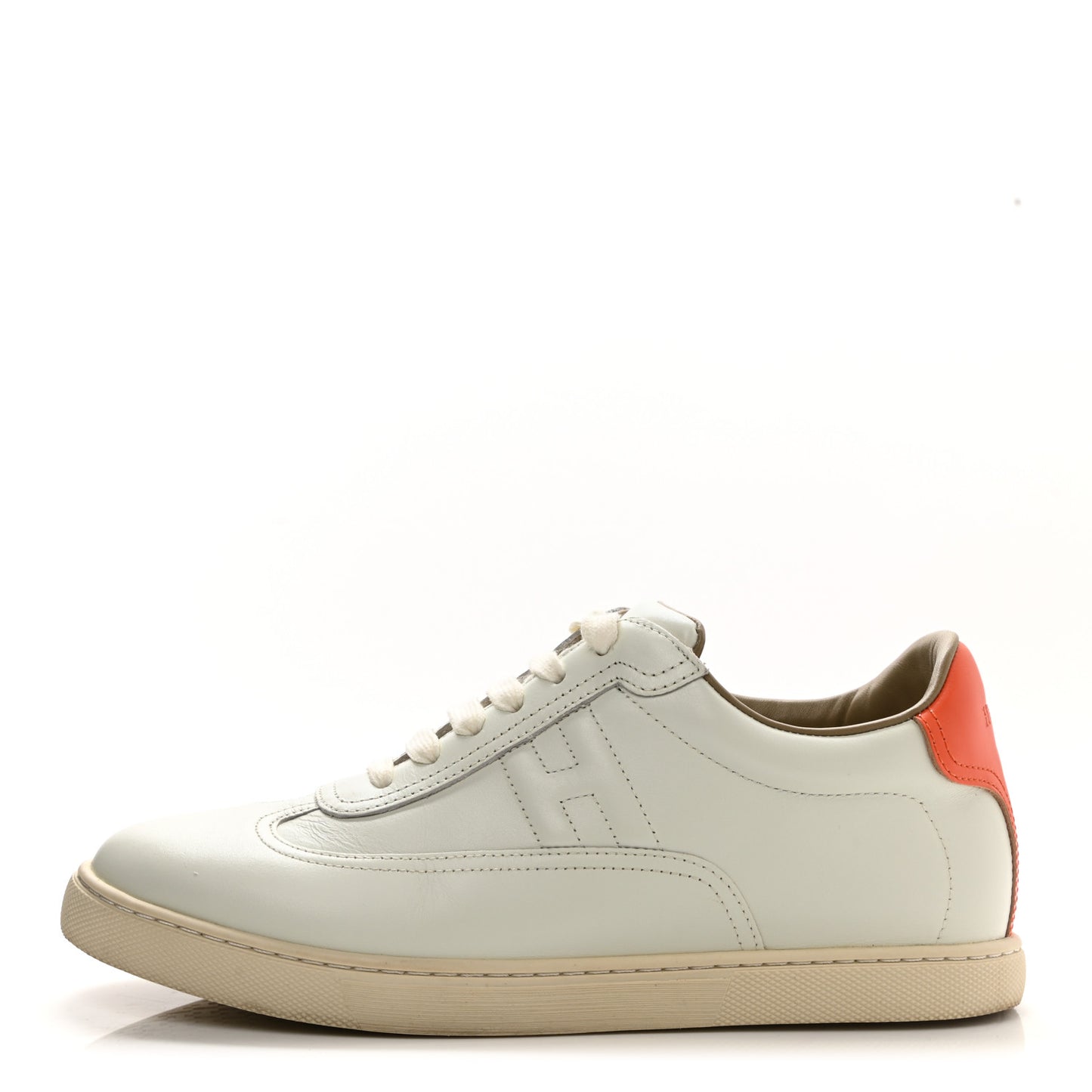 Calfskin Quicker Sneakers 37 White Orange