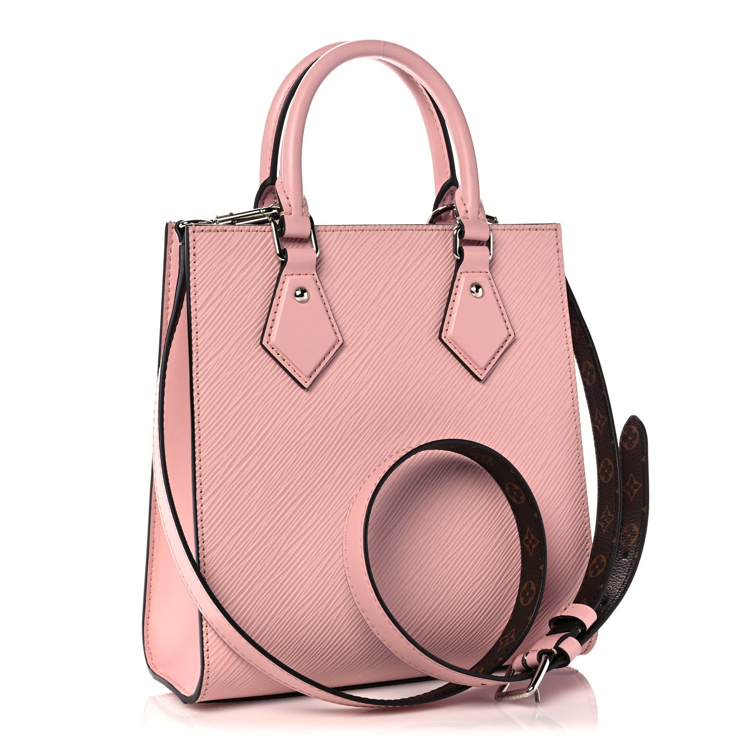 Louis Vuitton Epi Sac Plat BB Rose Ballerine 3 of 10