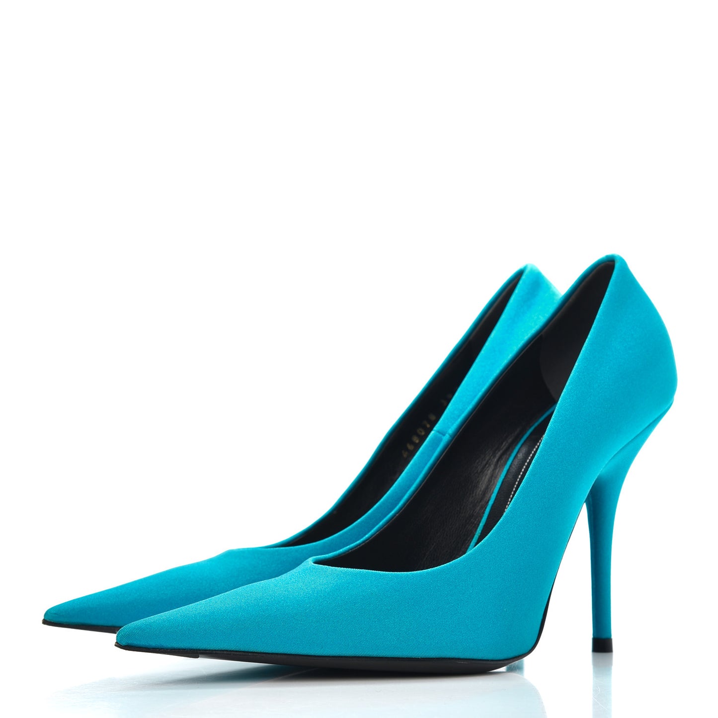 Spandex Knife Pointed 110mm Pumps 36.5 Bleu Turquoise