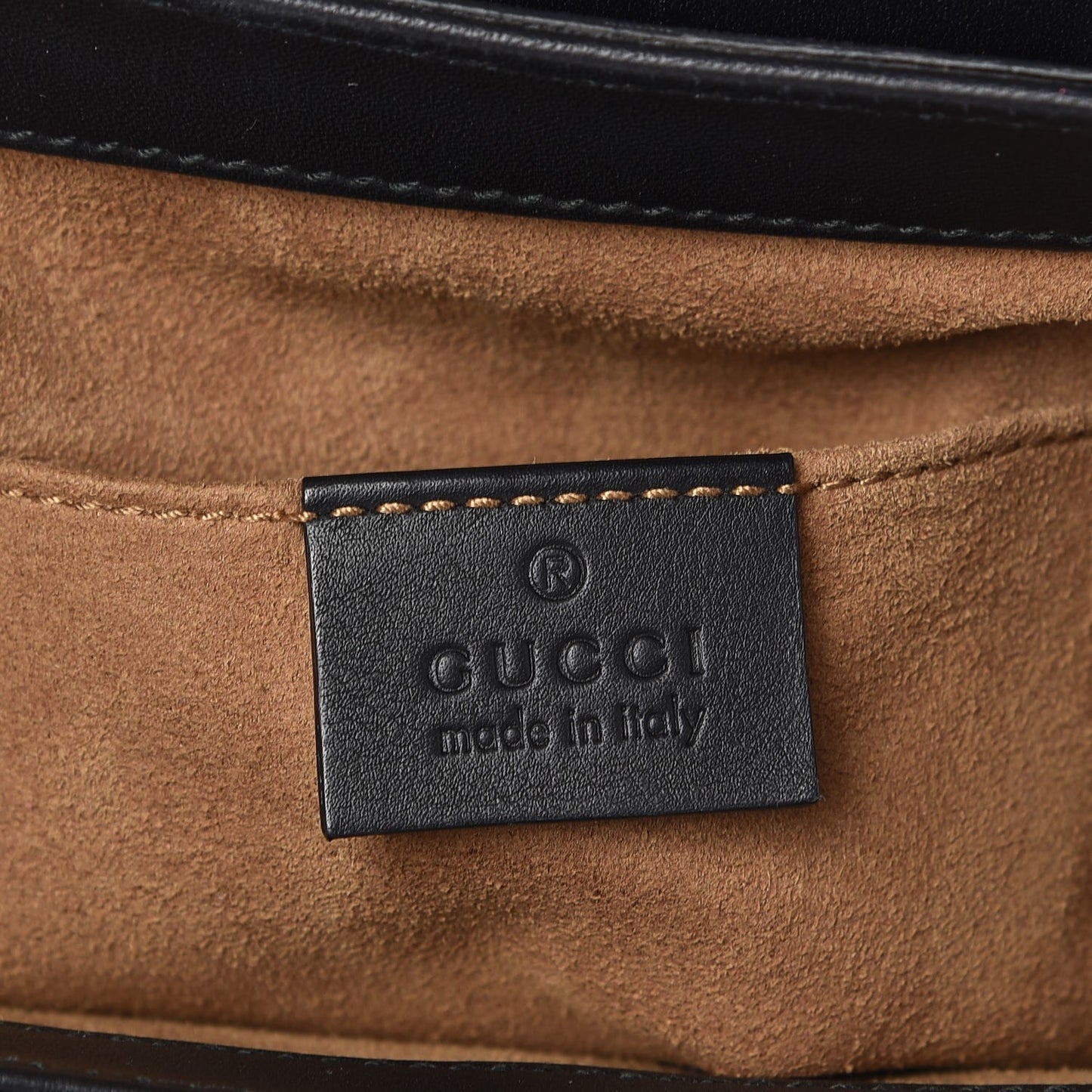 GG Supreme Monogram Web Medium Padlock Messenger Shoulder Bag Black