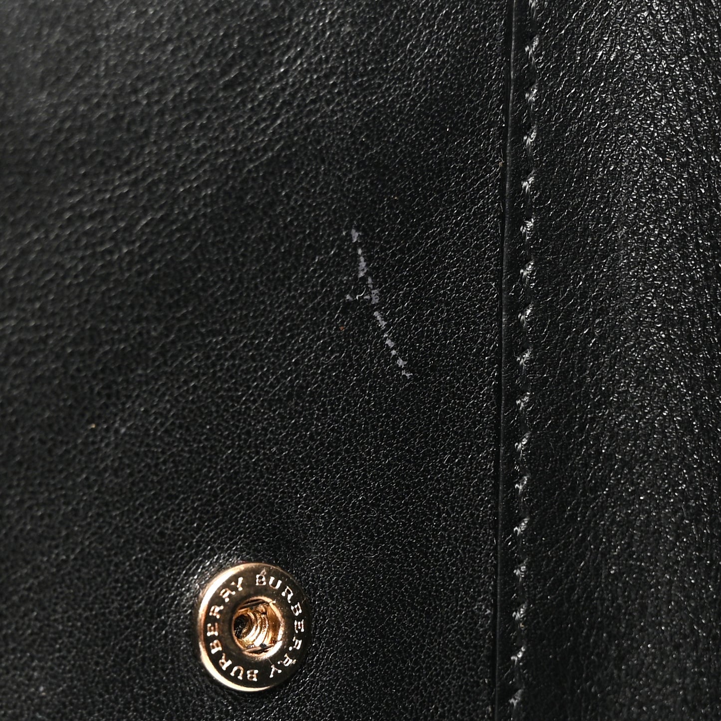 Bridle Calfskin House Check Medium Leighton Wallet Black
