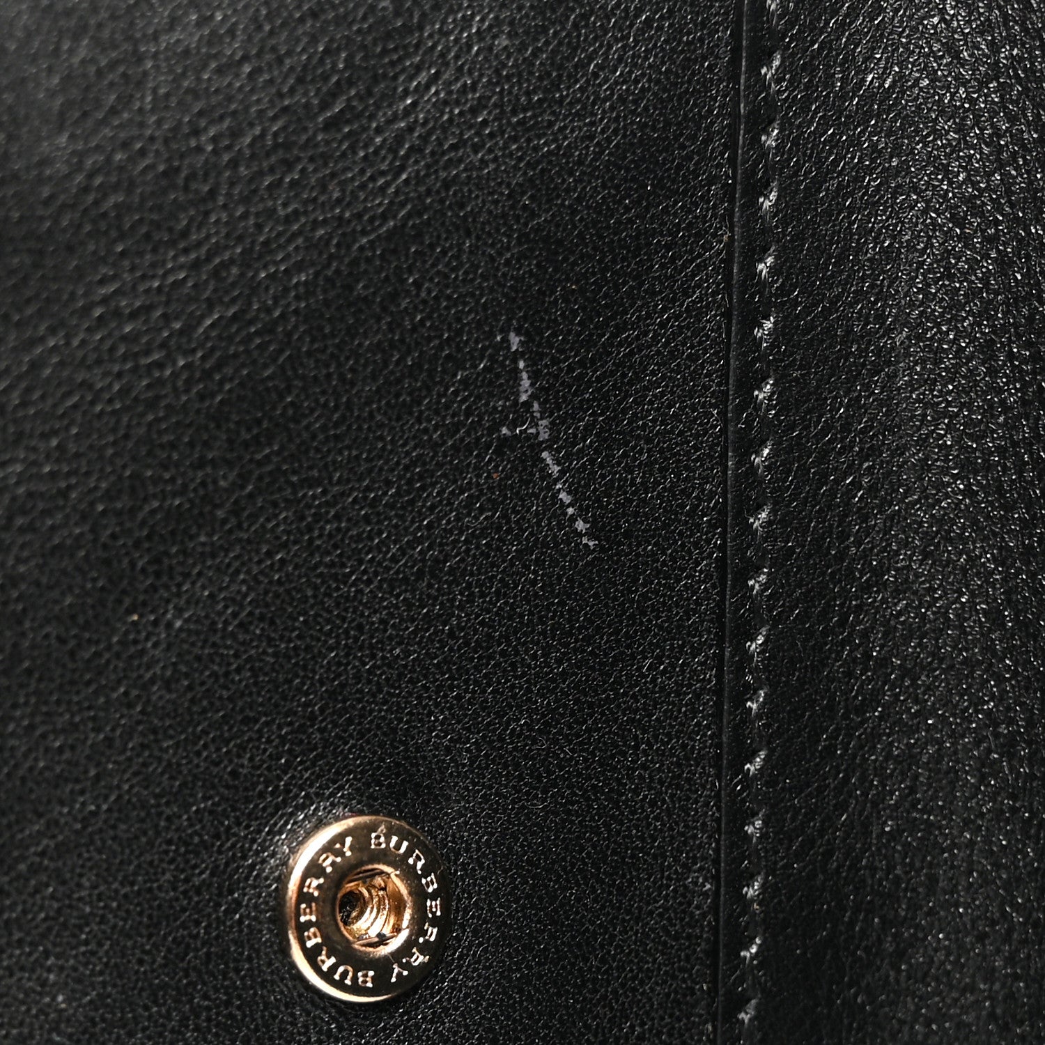 Burberry Bridle Calfskin House Check Medium Leighton Wallet Black 10 of 18