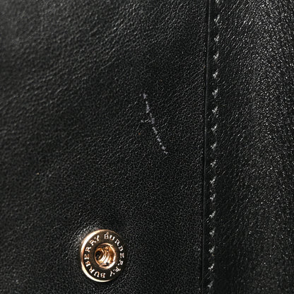 Burberry Bridle Calfskin House Check Medium Leighton Wallet Black 10 of 18