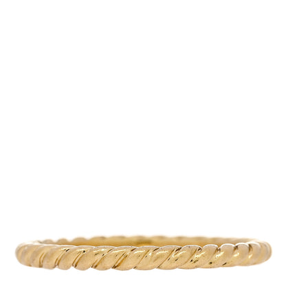 David Yurman 18K Yellow Gold 2mm Cable Classics Band Ring 57 8 4 of 5