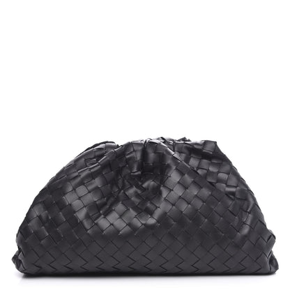 Bottega Veneta Nappa Maxi Intreccio The Pouch Oversized Clutch Black 1 of 10