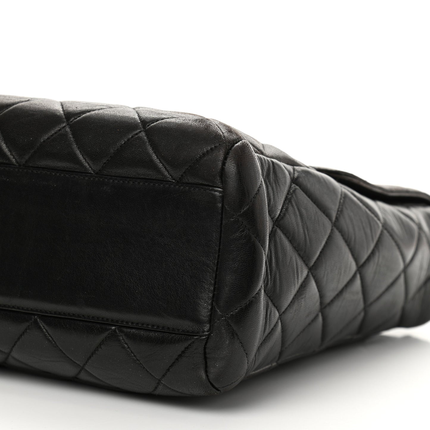 Lambskin Quilted CC Flap Shoulder Bag Black
