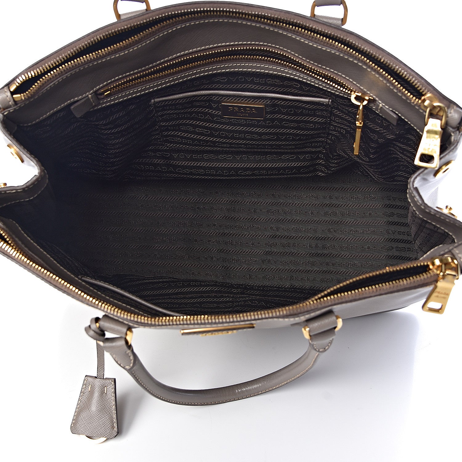 Prada Saffiano Large Galleria Double Zip Tote Argilla 5 of 13