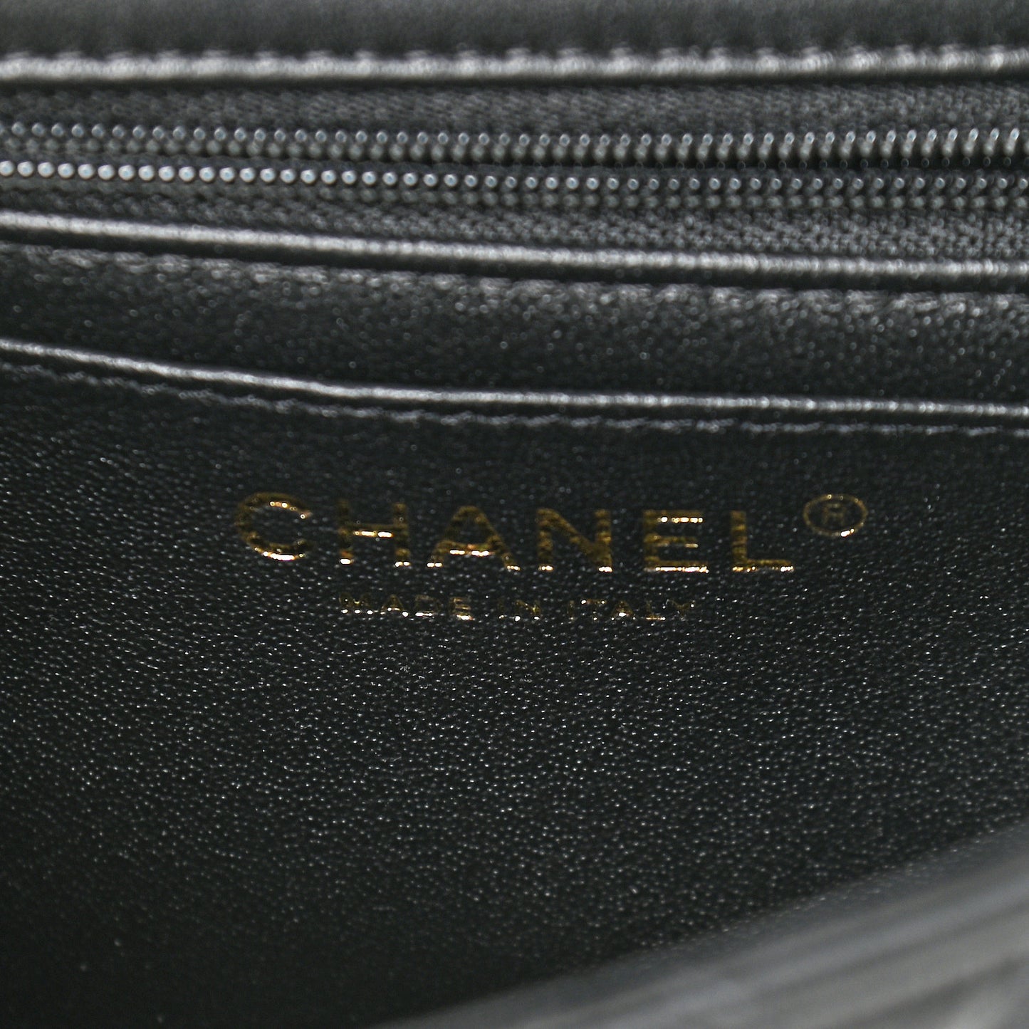 Lambskin Quilted Mini Top Handle Rectangular Flap Black