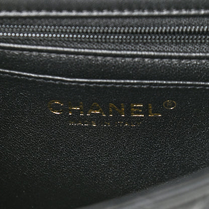 Chanel Lambskin Quilted Mini Top Handle Rectangular Flap Black 5 of 8