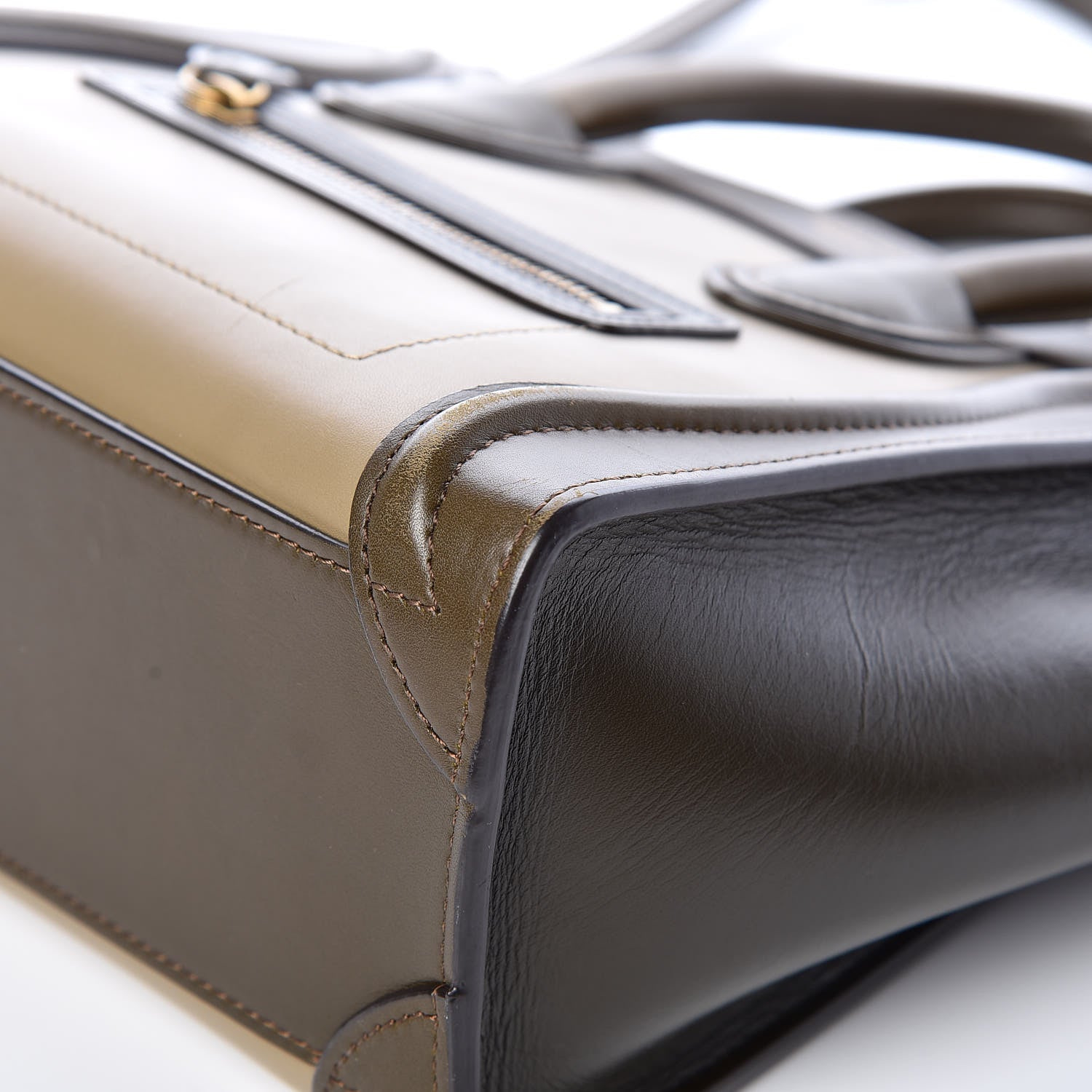 Celine Smooth Calfskin Nano Tri-Color Luggage Khaki 18 of 20