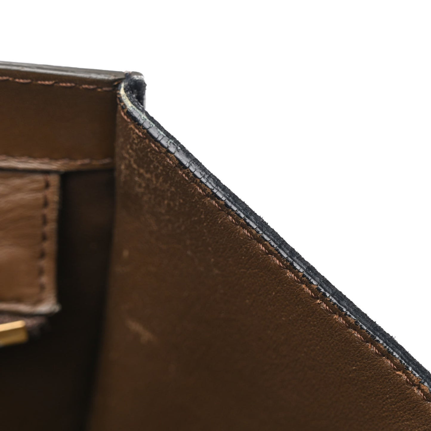 Textured Calfskin Suede Tri-color Mini Luggage Cream