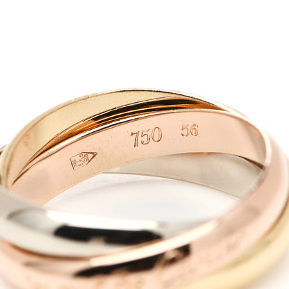 Cartier 18K Pink Yellow White Gold Classic Les Must De Cartier Trinity Ring 56 7.5 5 of 5