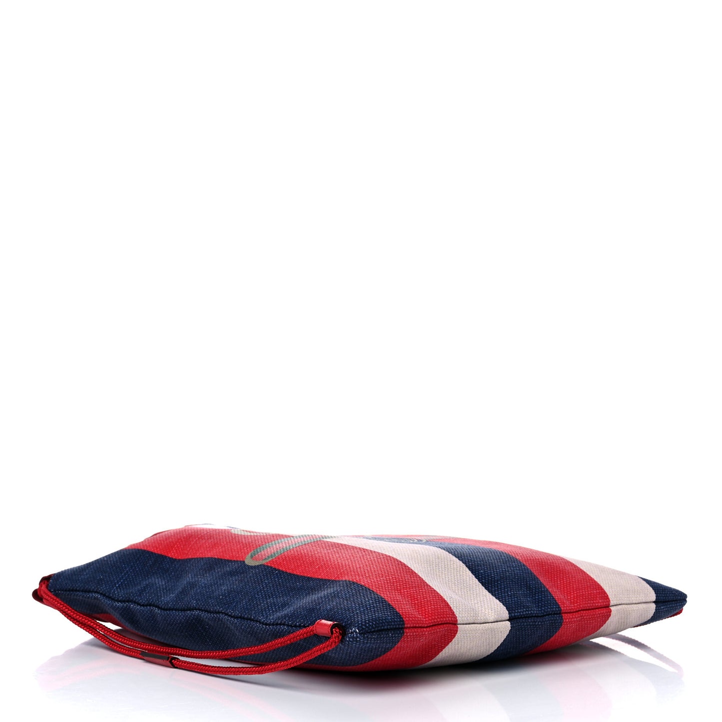 Canvas Logo Sylvie Stripe Drawstring Backpack Red