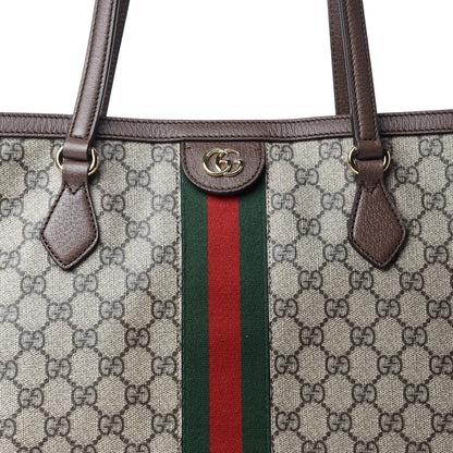 Gucci GG Supreme Monogram Medium Ophidia Shopping Tote Brown 11 of 11