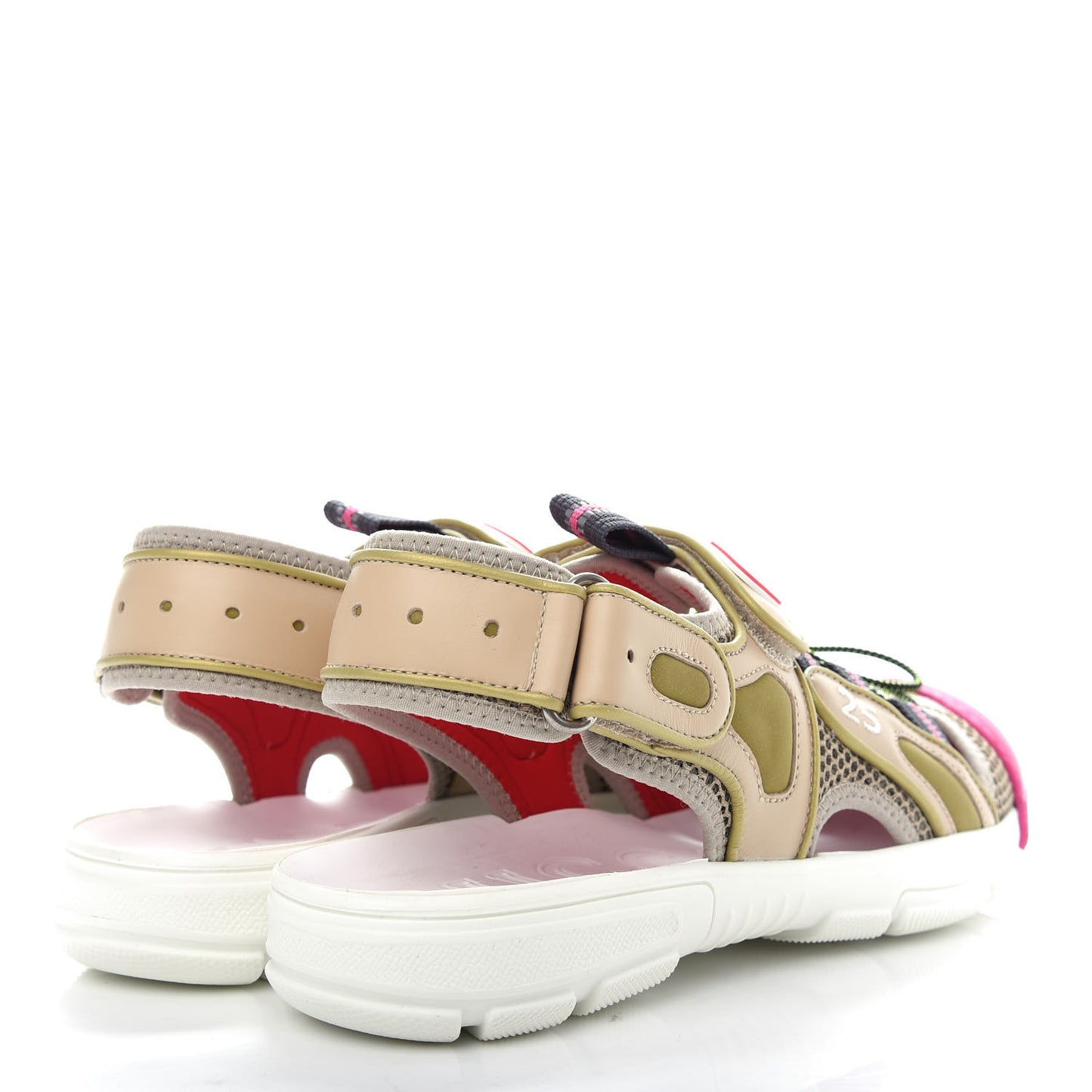 Mesh Fabric Tinsel Sport Sandals 39 Loess Sand Box Pink