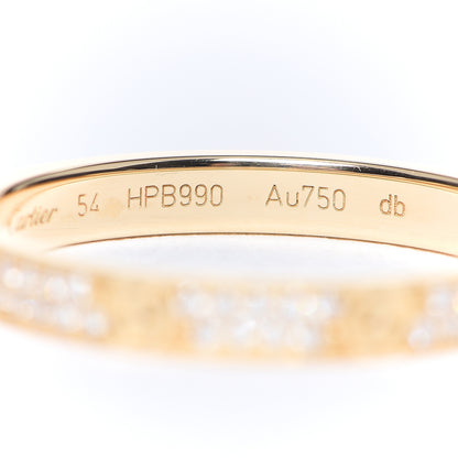 Cartier 18K Yellow Gold Diamond 2.6mm LOVE Paved Band Ring 54 6.75 4 of 5