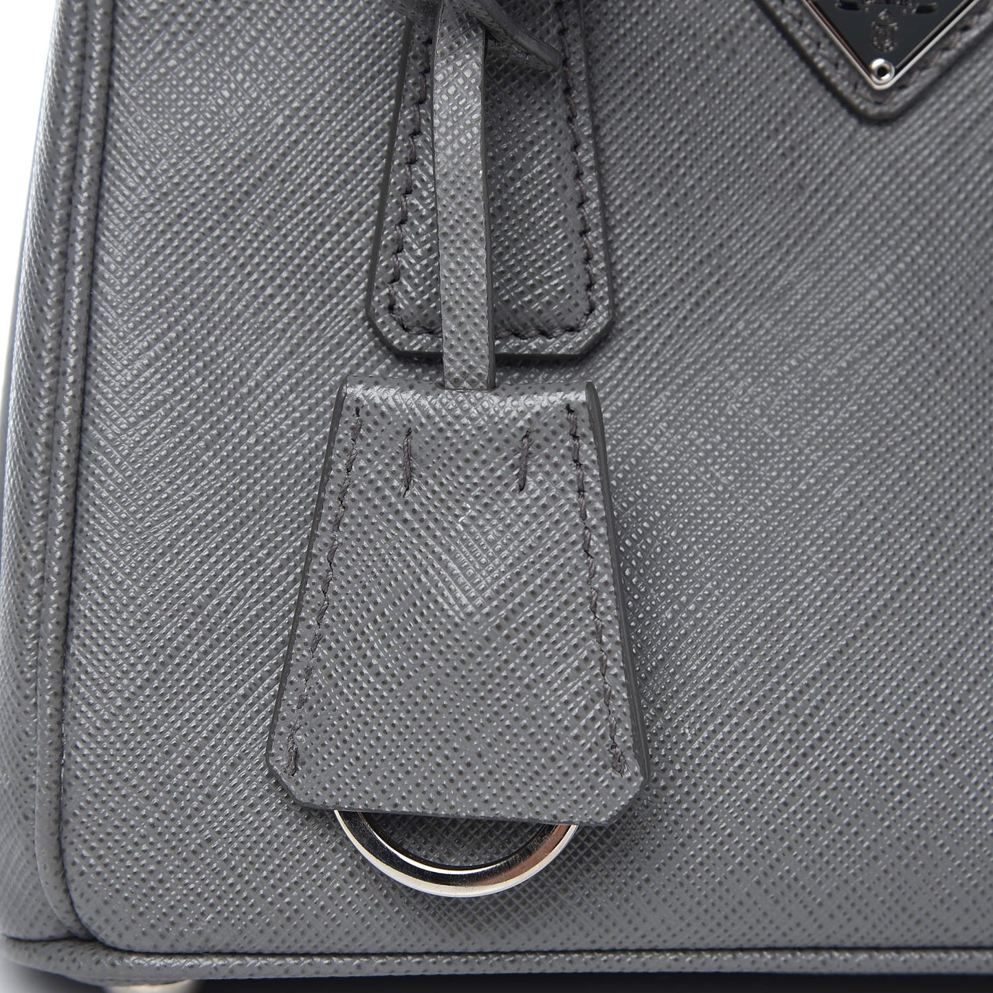Saffiano Micro Galleria Double Zip Tote Marmo