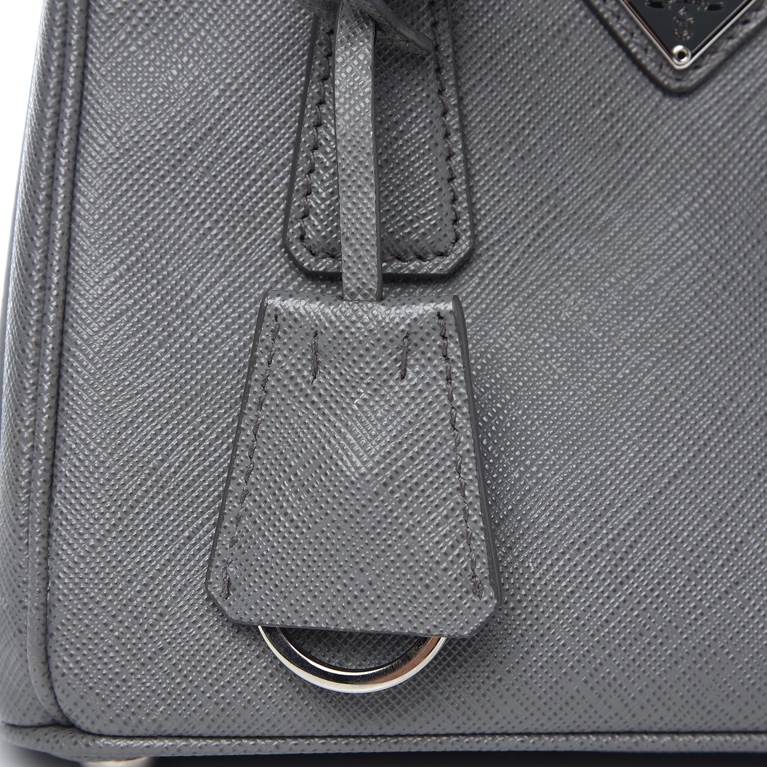 Prada Saffiano Micro Galleria Double Zip Tote Marmo 10 of 11