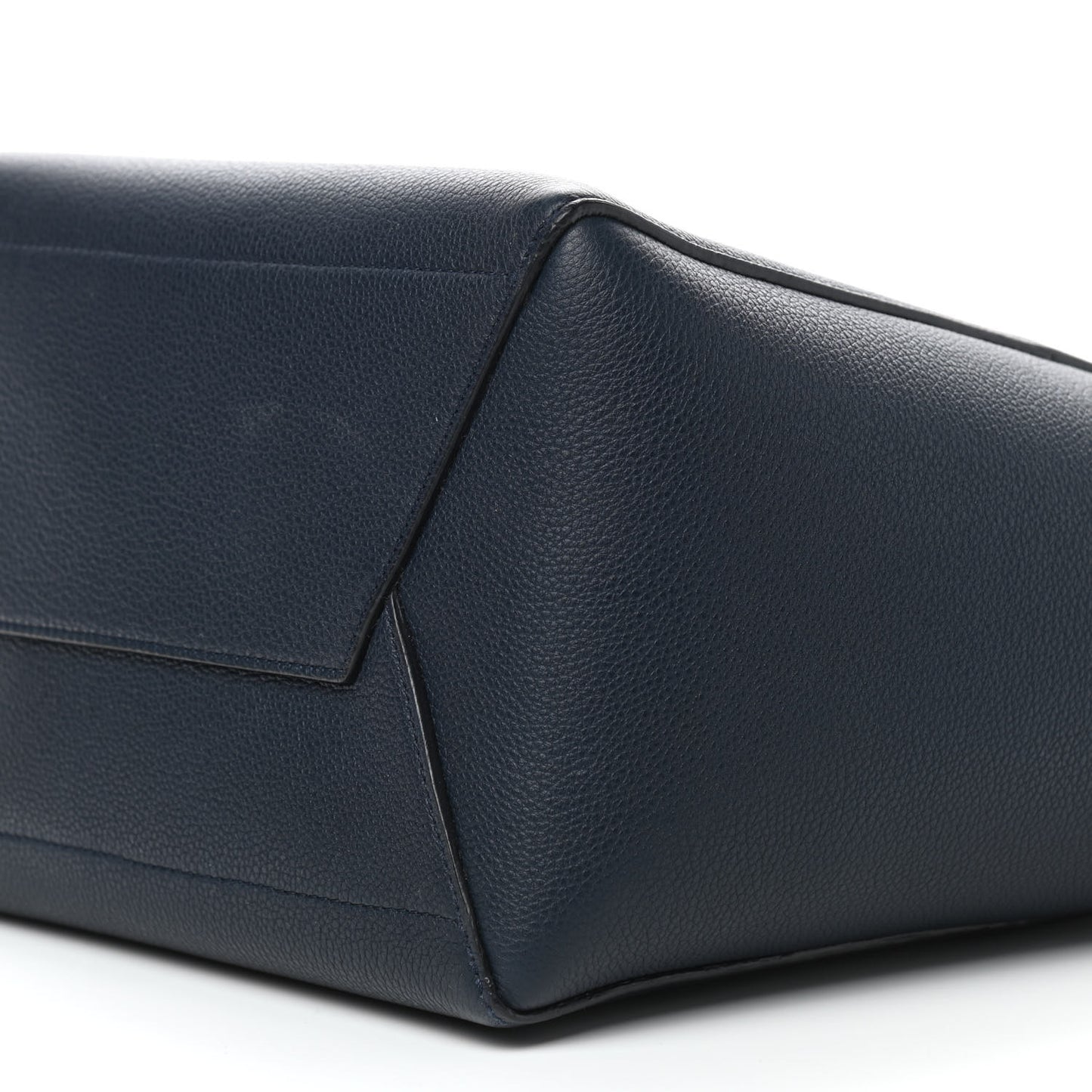 Soft Grained Calfskin Sangle Bucket Bag Navy Blue