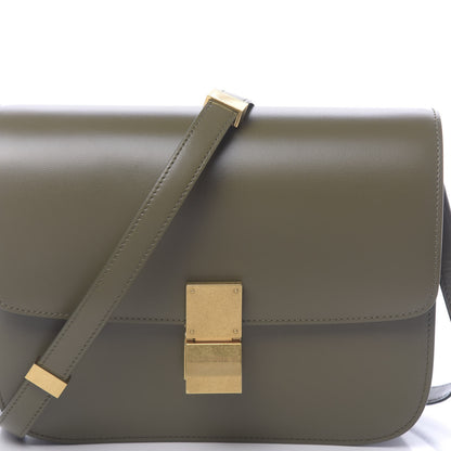 Celine Box Calfskin Classic Box Medium Flap Bag Army Green 10 of 10