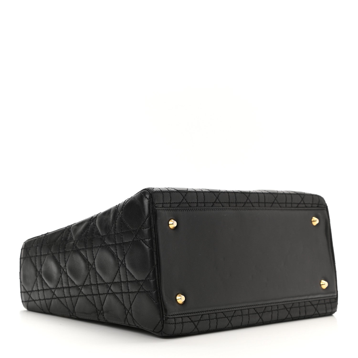 Christian Dior Lambskin Cannage Medium Lady Dior Black 4 of 10