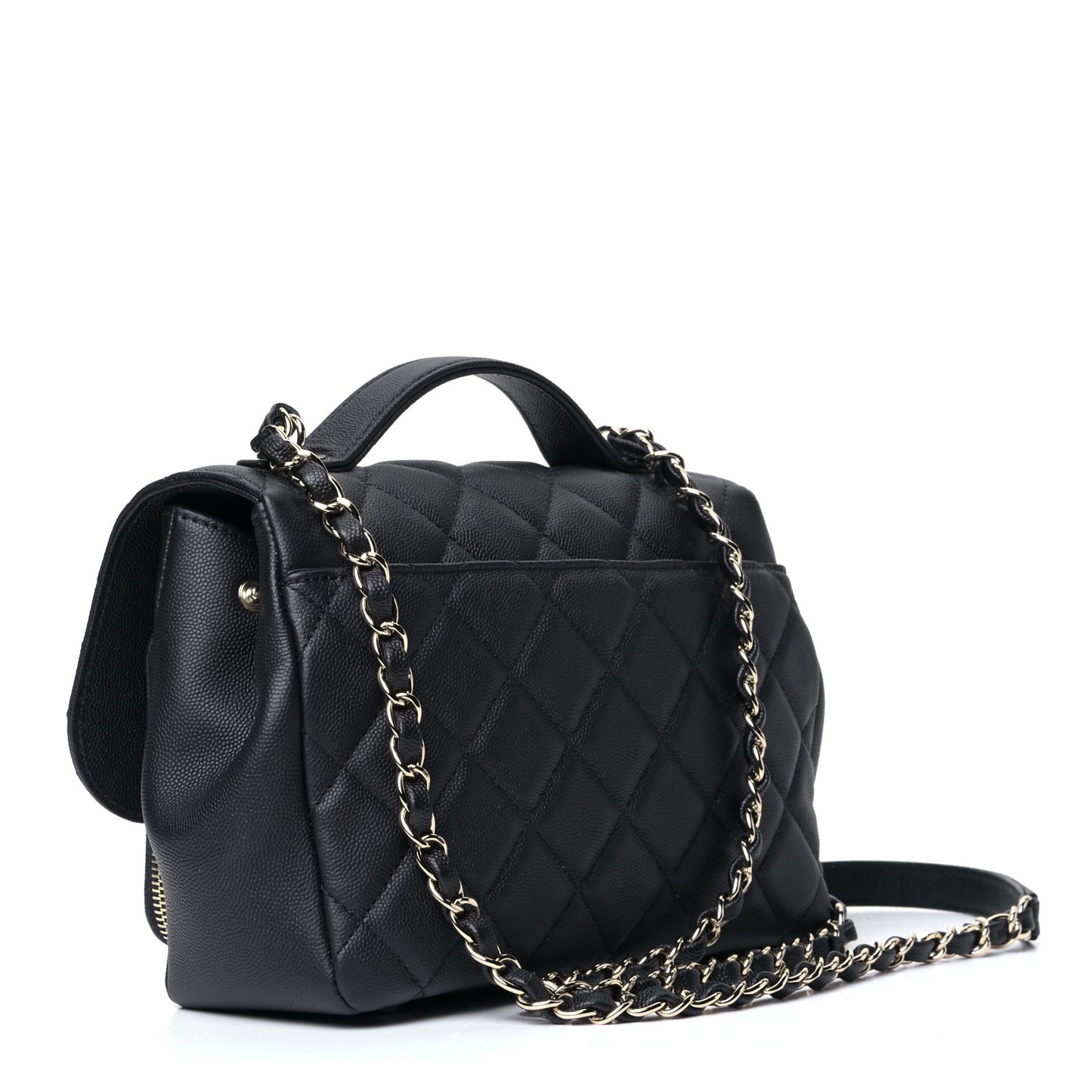 Caviar Quilted Medium Business Affinity Flap Black