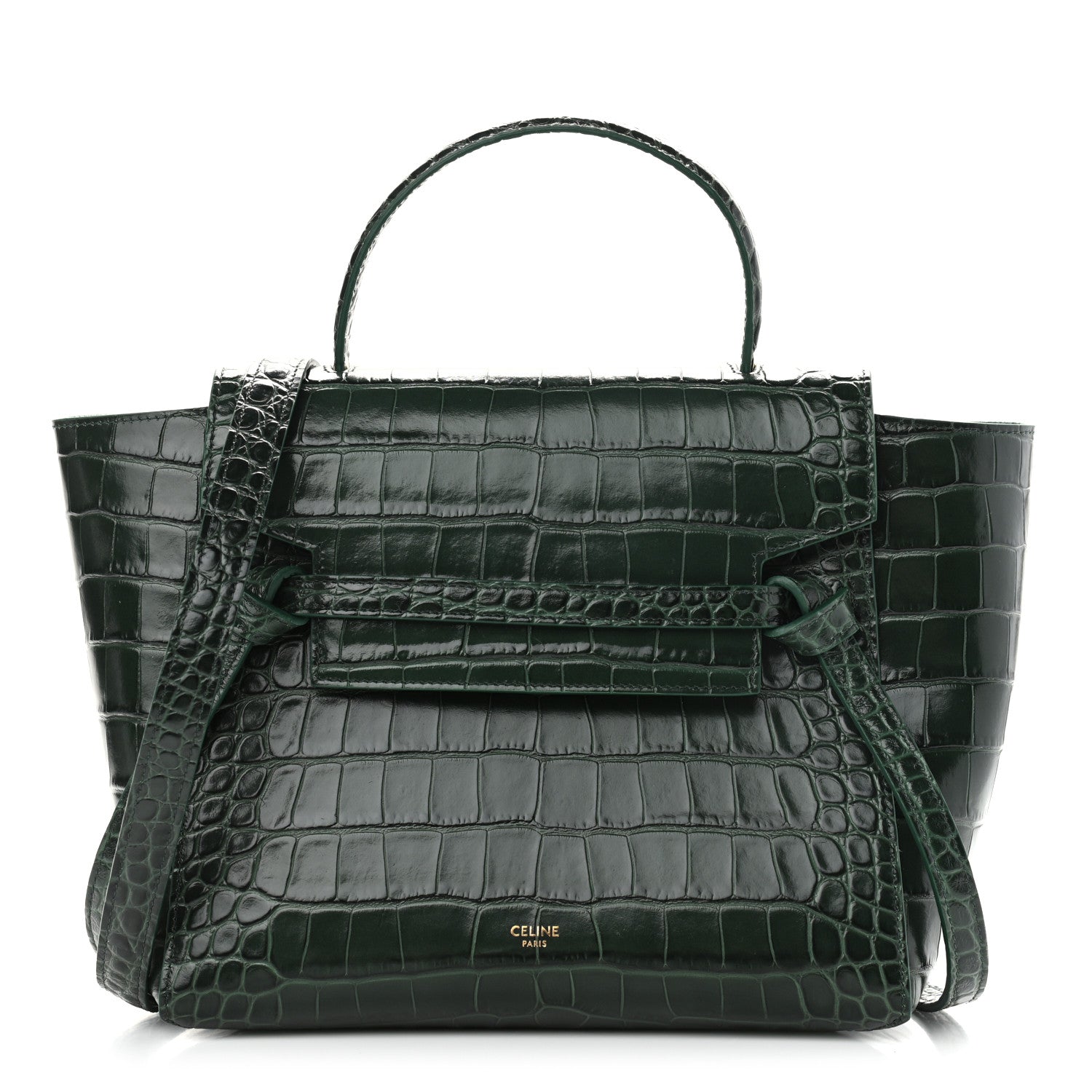 Celine Calfskin Crocodile Embossed Micro Belt Bag Amazone 1 of 12
