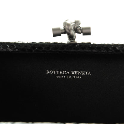 Bottega Veneta Satin Ayers Intreccio Impero Stretch Knot Clutch Black 6 of 6