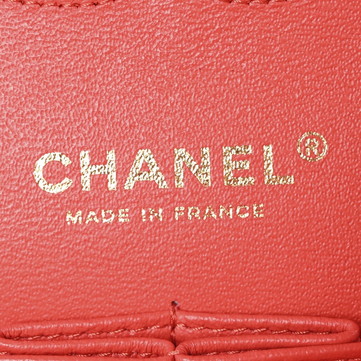 Lambskin Quilted Medium Double Flap Red