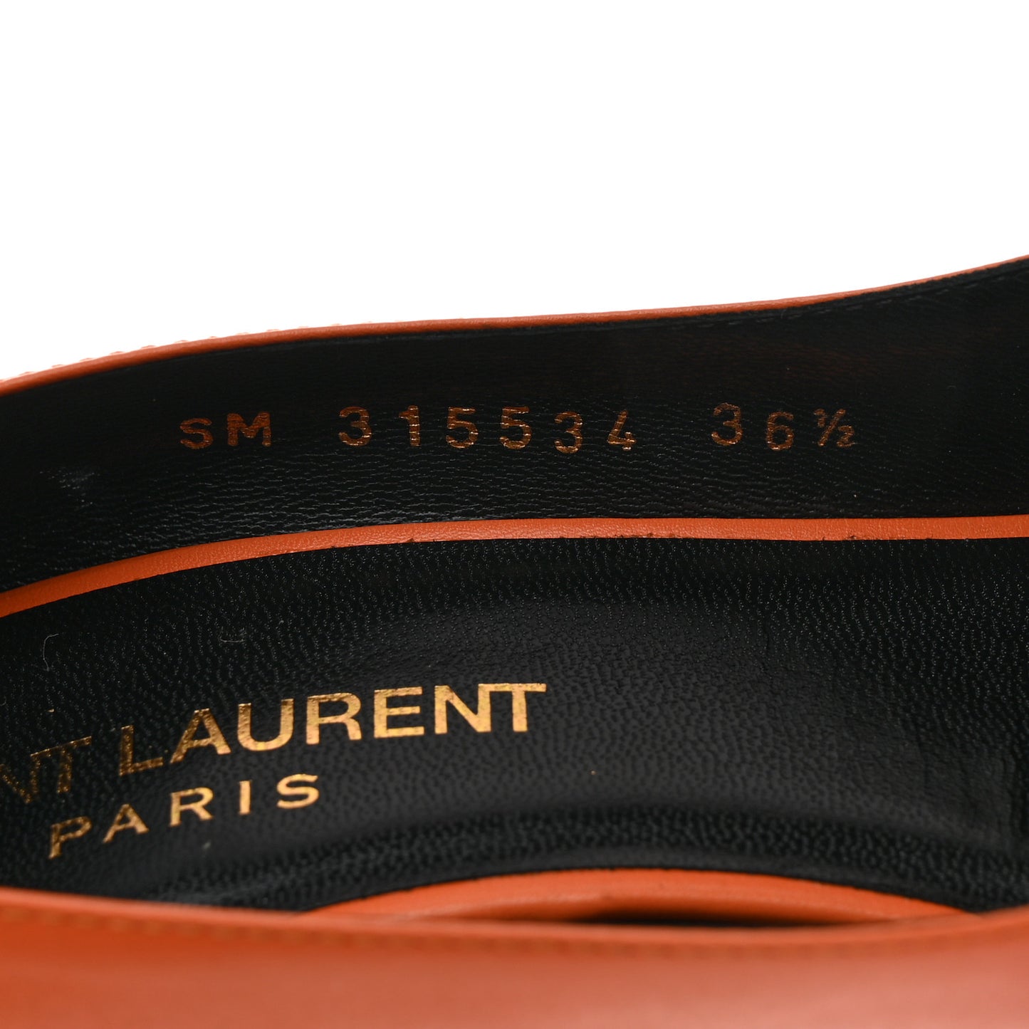 Calfskin Paris 105 Classic Pumps 36.5 Mandarine
