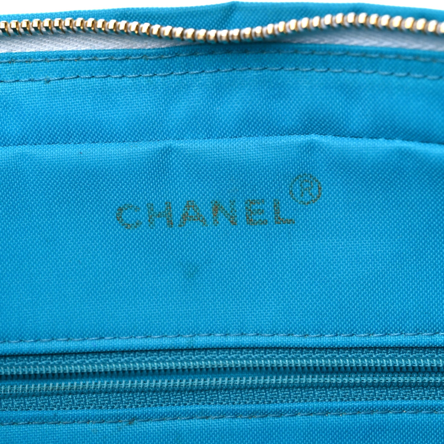 Canvas Quilted Shoulder Bag Turquoise
