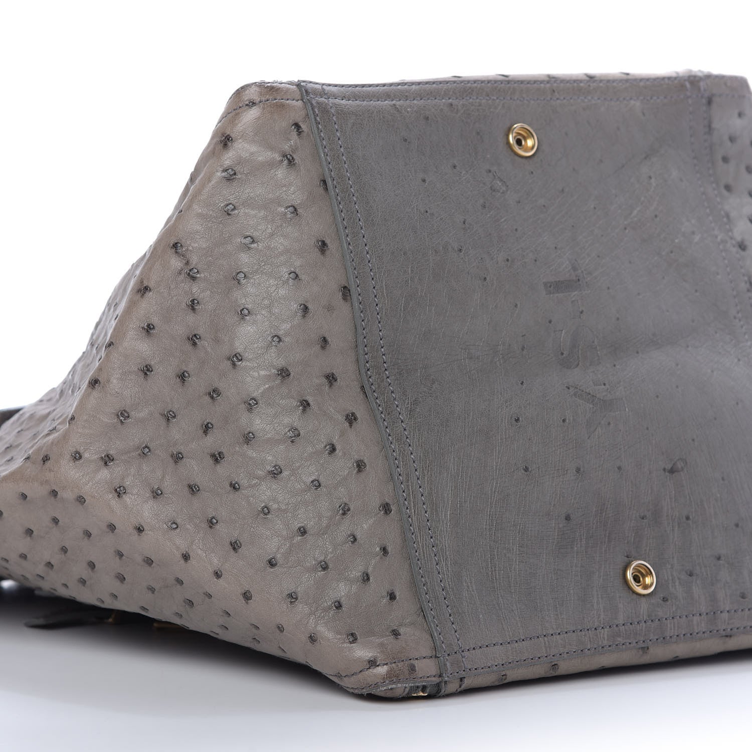 Saint Laurent Ostrich Medium Downtown Olive 6 of 9