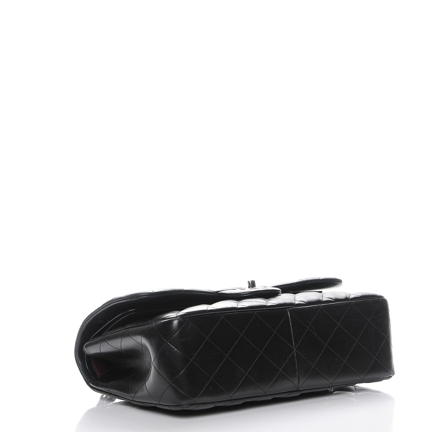 Lambskin Quilted Jumbo Double Flap Black