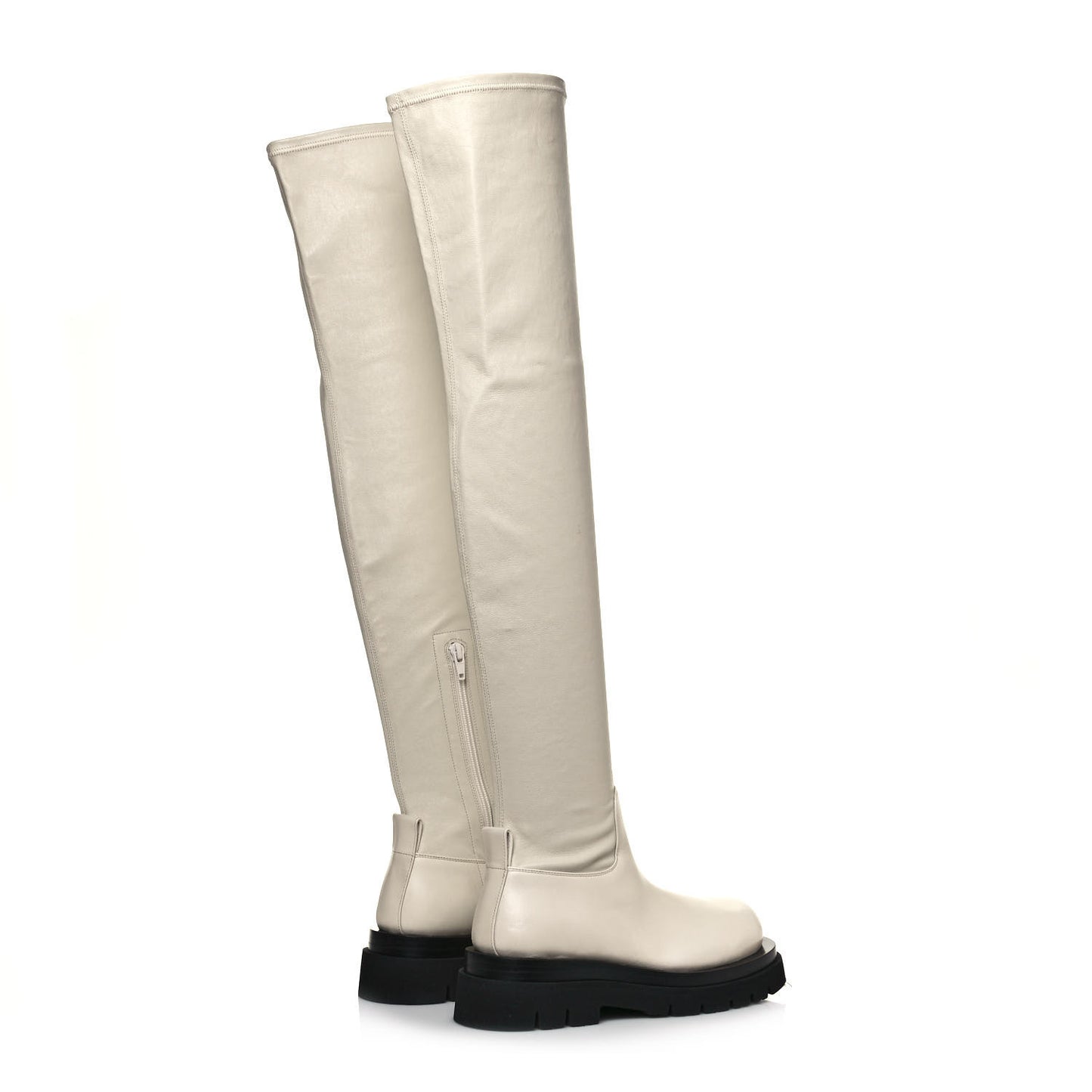 Calfskin The Lug 55mm Over The Knee Boots 38.5 Sea Salt