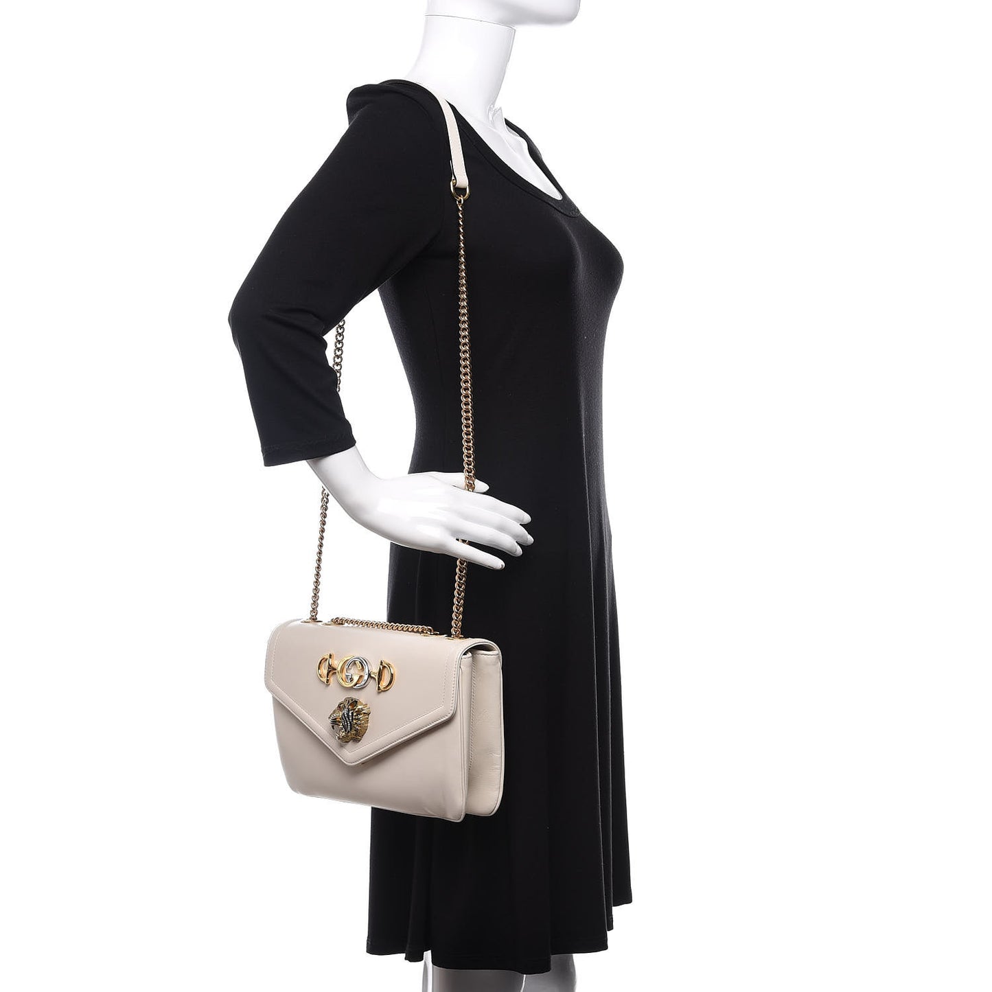 Vitello Palmellato Lux Crystal Medium Rajah Shoulder Bag Mystic White Multicolor