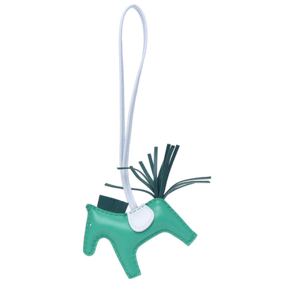 Hermes Milo Lambskin Grigri Rodeo Horse Bag Charm PM Menthe Malachite Brume 1 of 2