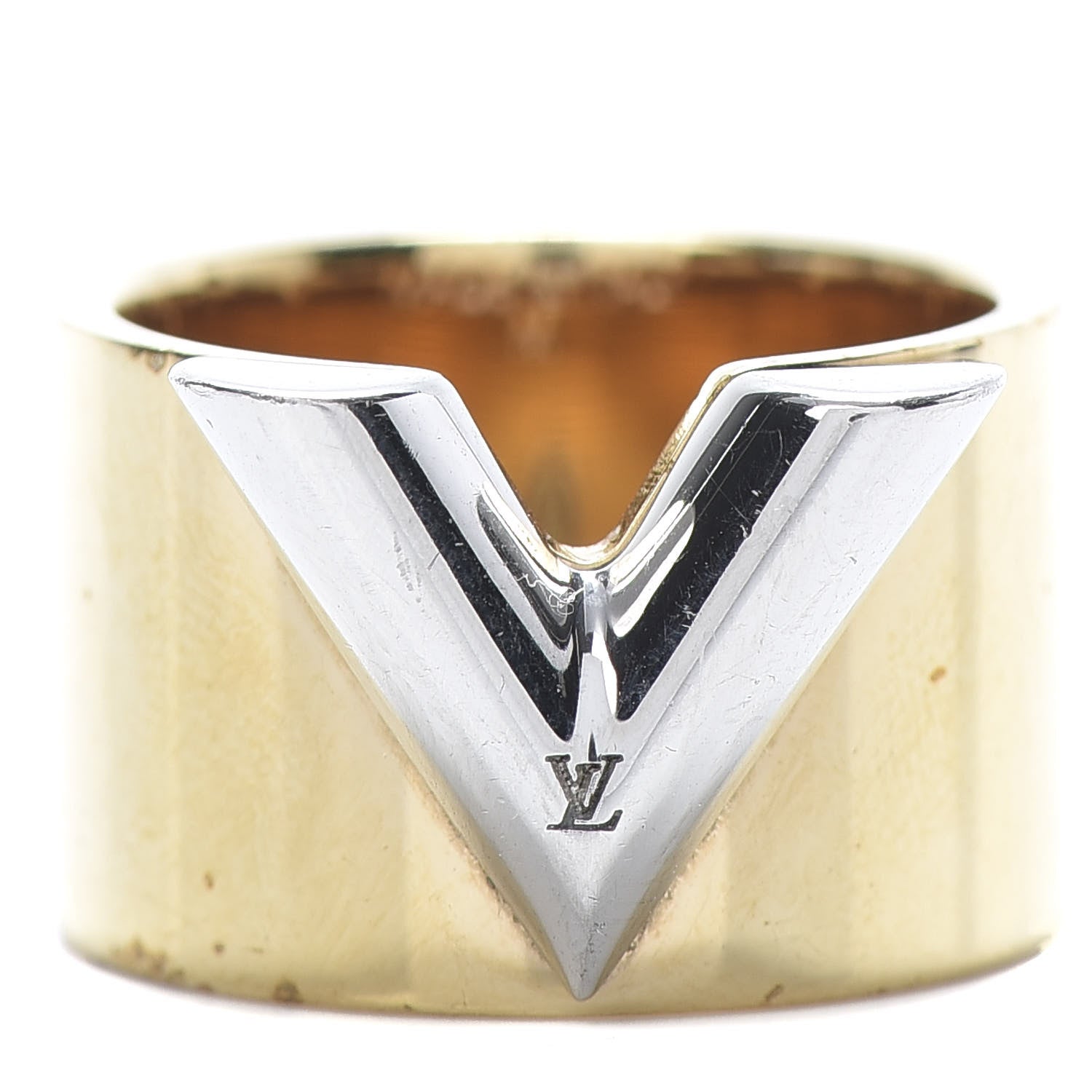 Louis Vuitton Brass Essential V Ring M Gold Silver 649349