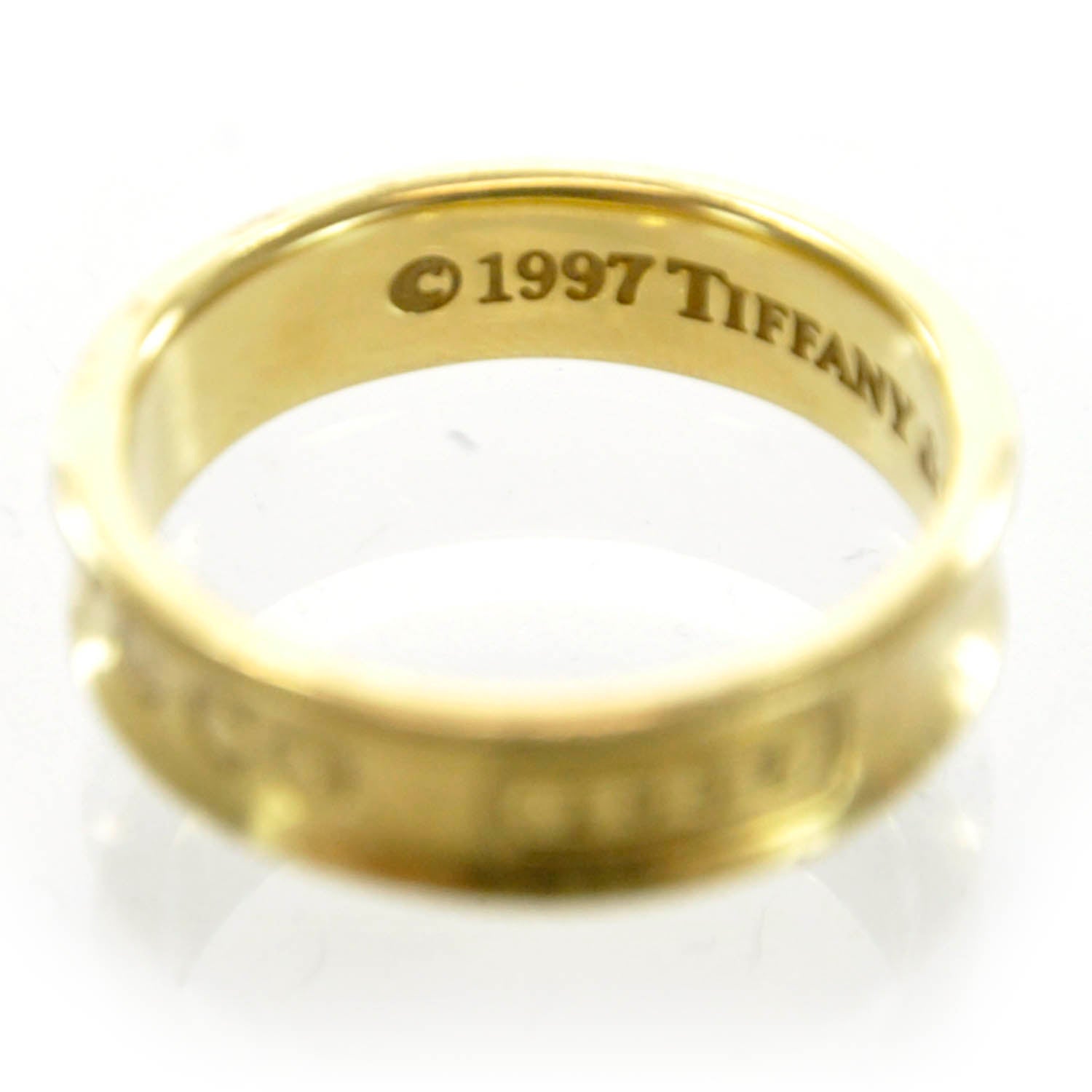 Tiffany 18k Yellow Gold 1837 Ring Size 10 5 of 5