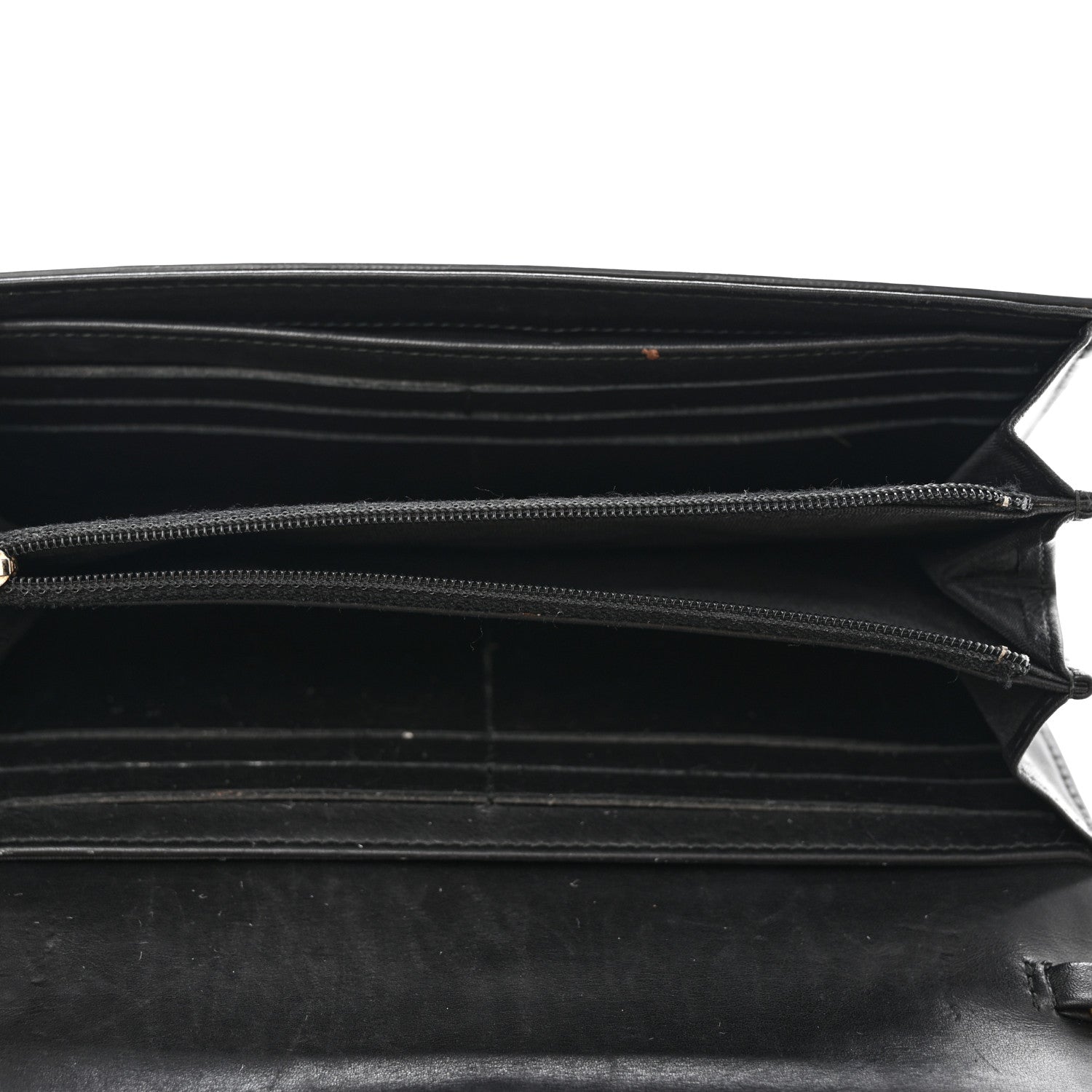 Chanel Calfskin Caviar Quilted Chevron Mixed Boy Wallet On Removable Chain Black 4 of 17