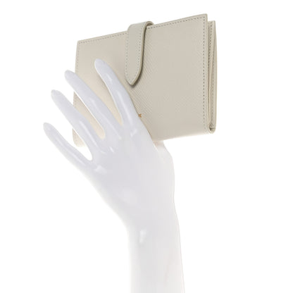Celine Grained Calfskin Medium Multifunction Strap Wallet White 2 of 7