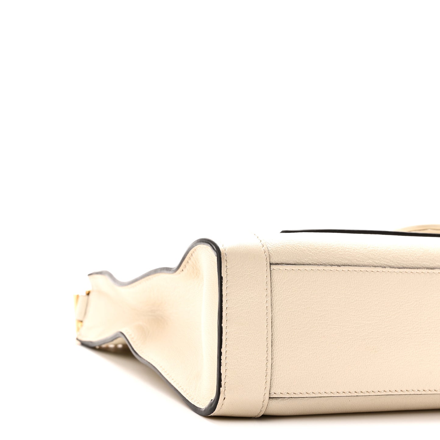 New Sakai Calfskin Lux Dahlia Chain Shoulder Bag Mystic White