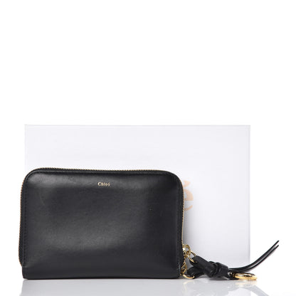 Chloe Lambskin Alphabet Zip Around Compact Wallet Black 11 of 11