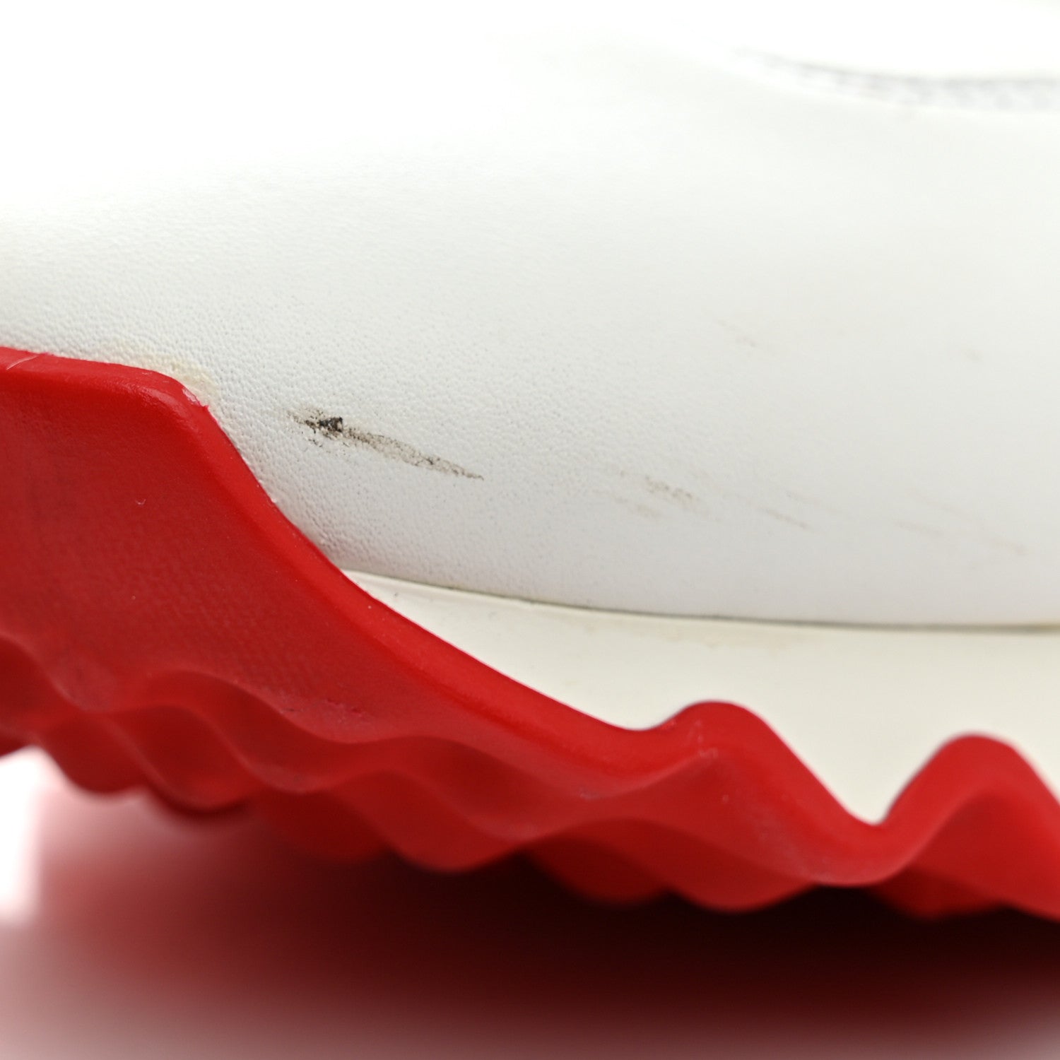 Christian Louboutin Calfskin Rubber Neoprene Nappa Mens Loubishark Sneakers 41 White 11 of 16